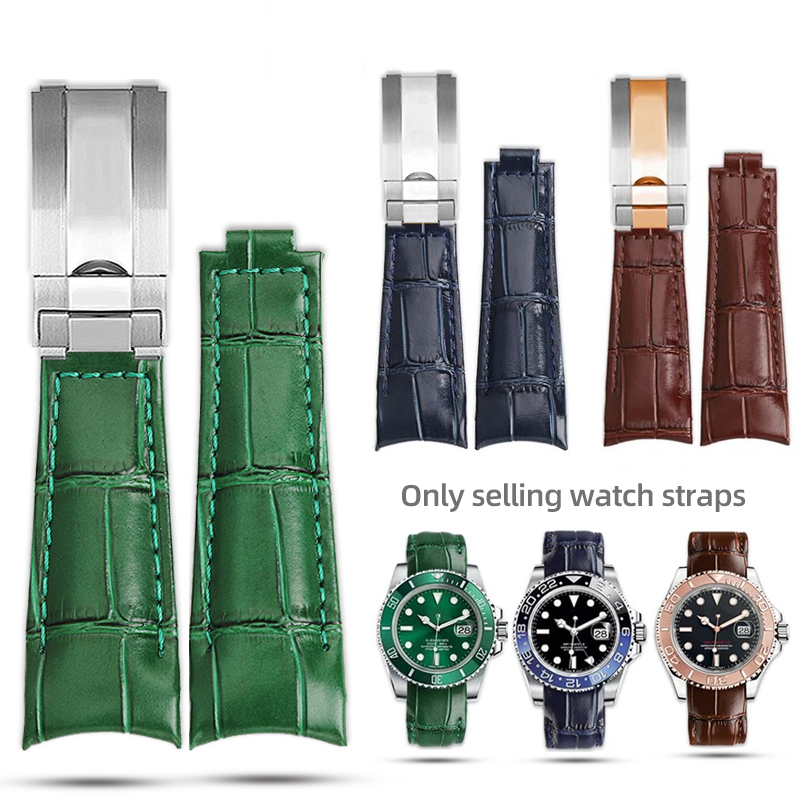 Rolex Watch Submariner - カーブエンド時計バンドロレックスストラップ GMT デイトナサブマリーナースライダー Deployant クラスプレザーオリジナルスタイルブレスレット 20