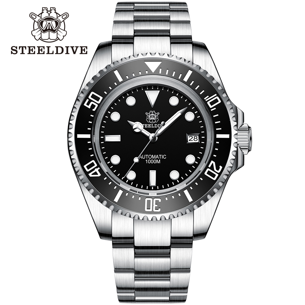 Seiko Watch Prospex - Steeldive-男性用自動ダイブウォッチ,ステンレス鋼,防水,特大,1996, 4mm, 1000m,nh35,sd1964,新着,2024