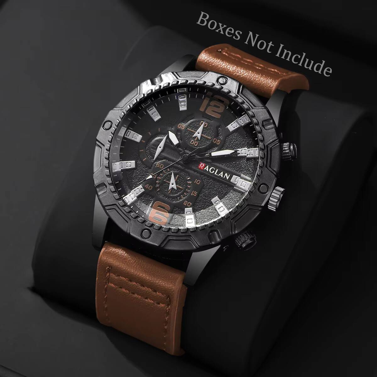Leather Watch Band Men - ファッションレザーストラップメンズビジネスウォッチカジュアルアラビア数字ダイヤルクォーツ時計リロイHombre（箱なし）