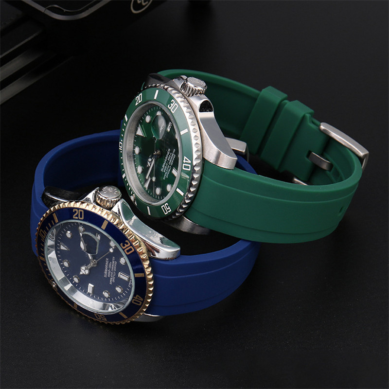 湾曲したインターフェイスストラップ,20mm 22mm si - Rolex Watch Submariner のレビューと価格