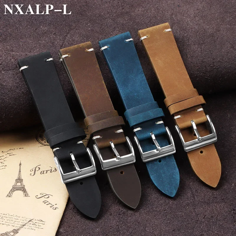 ヴィンテージオイルワックスレザー時計バンド 18 ミリメート - Nato Strap Nylon のレビューと価格