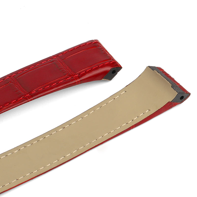 プレミアム凸型エンド本革時計バンド 20mm 23mm ブル - Cartier Watch Santos のレビューと価格
