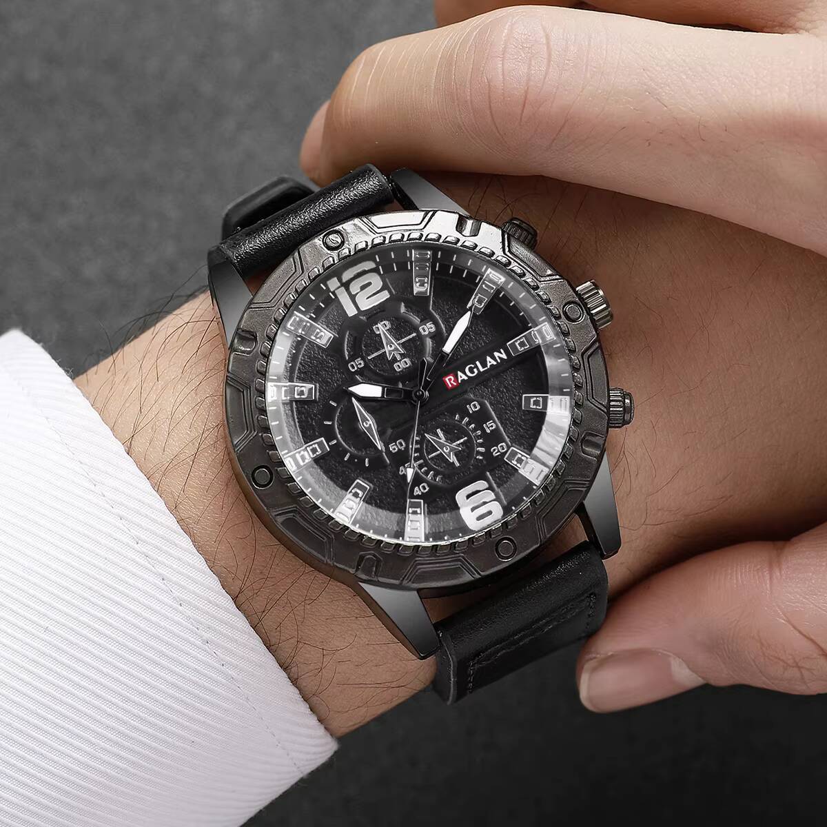 ファッションレザーストラップメンズビジネスウォッチカジュアル - Leather Watch Band Men のレビューと価格