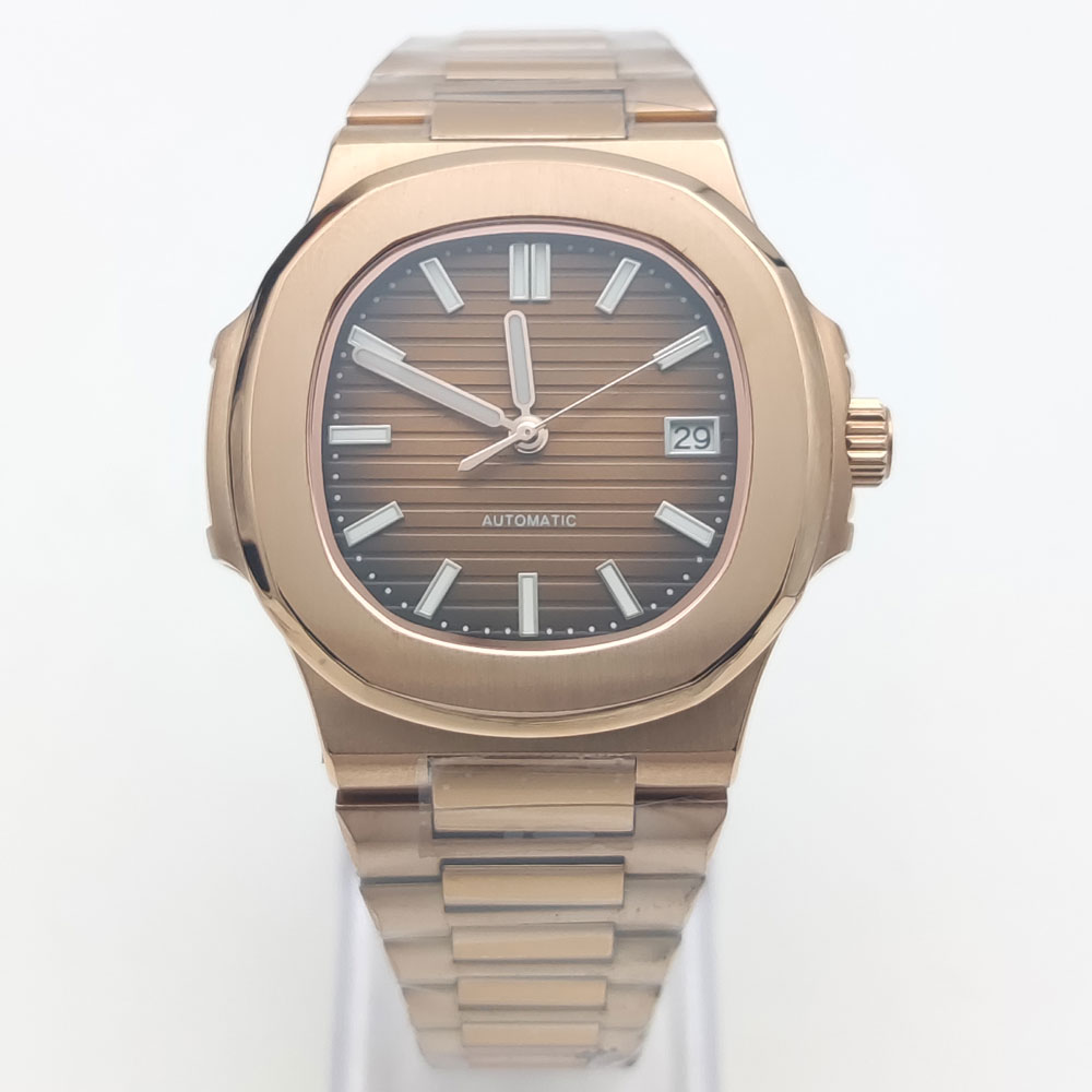 メンズピンクゴールド自動機械式時計,サファイアクリスタル,ス - Patek Philippe Watch Nautilus のレビューと価格