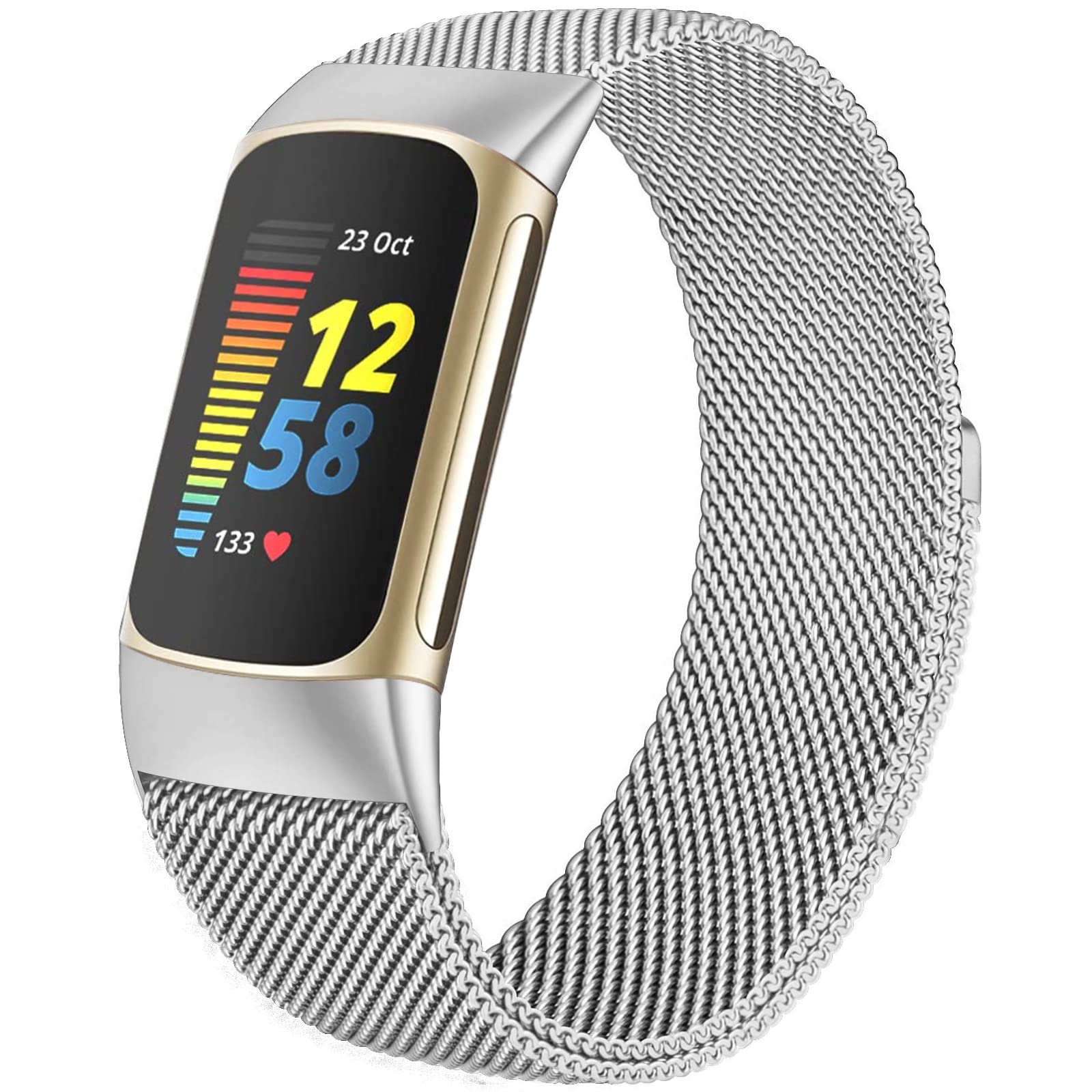 ミラネーゼループ Fitbit Charge 6 5 バンド - Milanese Loop Magnetic のレビューと価格