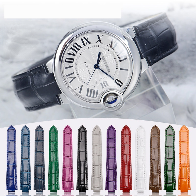 プレミアムソフトカーフスキン時計バンド カルティエ ブルーバ - Cartier Watch Ballon Bleu のレビューと価格