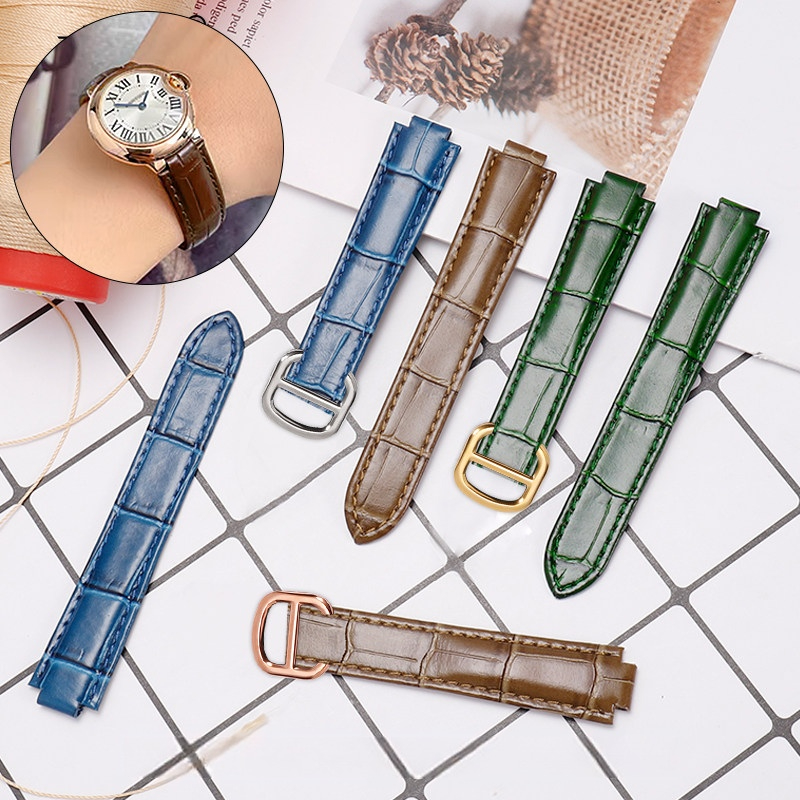 プレミアムソフトカーフスキン時計バンド カルティエ ブルーバ - Cartier Watch Ballon Bleu のレビューと価格