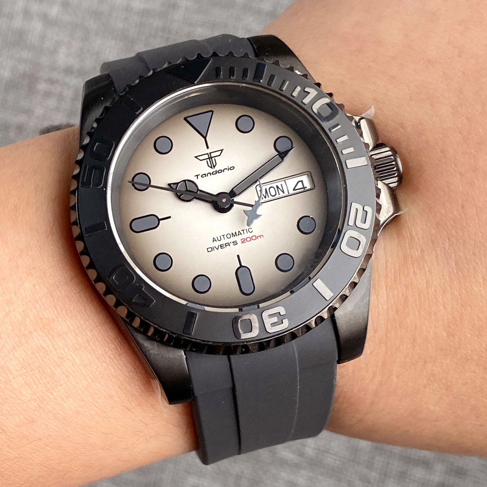 Tandorio-男性用防水ヴィンテージスイムダイバーウォッ - Rubber Strap Diver のレビューと価格