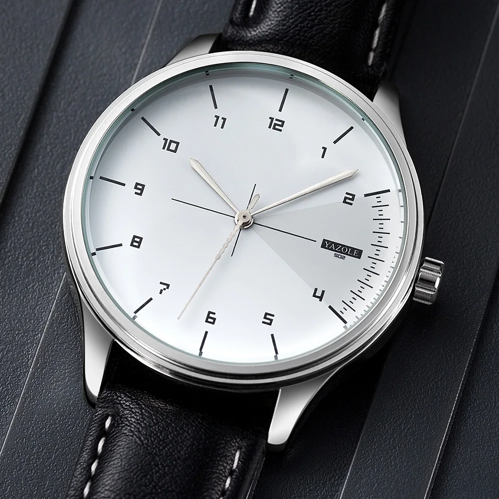 トップブランドYAZOLEクォーツ腕時計、メンズファッション - Leather Watch Band Men のレビューと価格